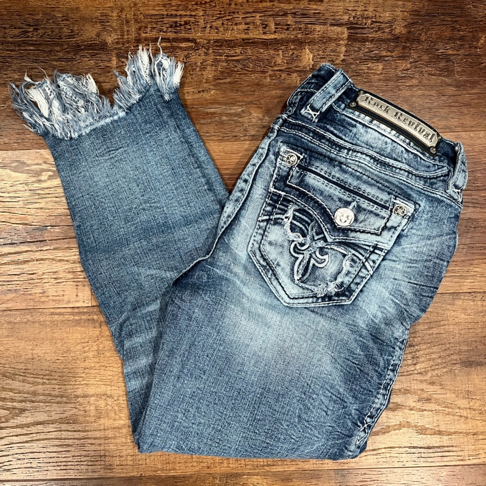 Rock Revival Tallis Mid Rise Ankle Skinny 27